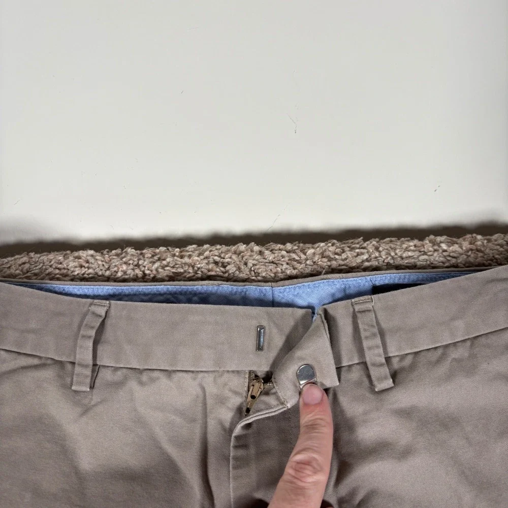 J. Crew Bedford Mens Khaki Tan Straight Leg Chino Pants‎ 36x32 Cotton Twill